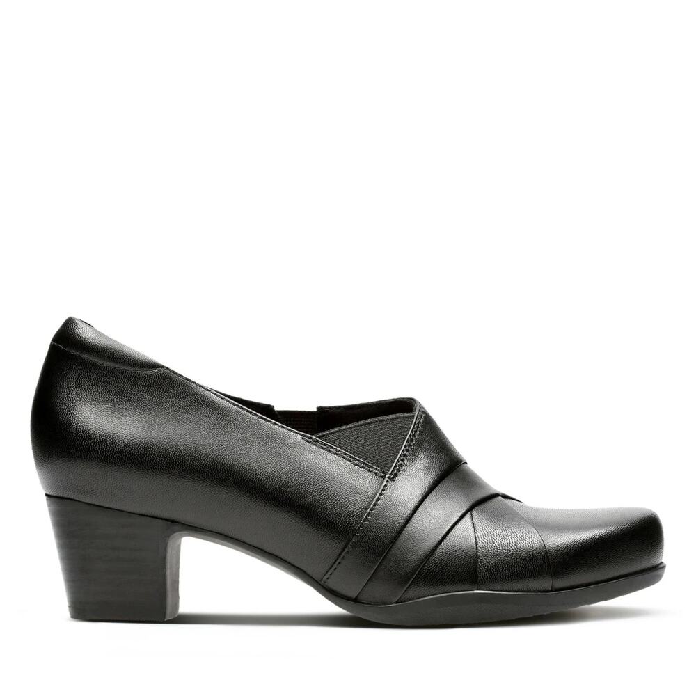 CLARKS WOMEN'S ROSALYN ADELE BLACK LEATHER